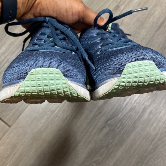 Skechers Ultra Flex Statements Cadet Blue, Silver, & Mint Green Sneakers - Picture 3 of 9